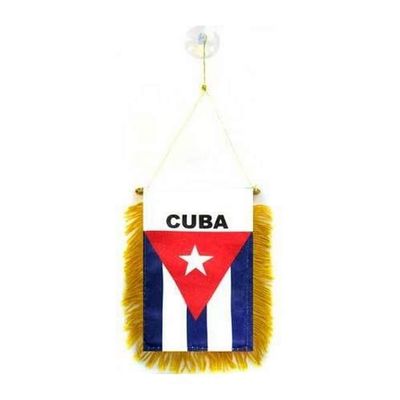 AZ FLAG Cuba mini Banner 6'' x 4'' - Cuban PENNANT 15 x 10 cm - mini Banners 4x6 inch suction cup hanger