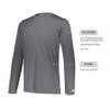 Russell Athletic Men's Long Sleeve Performance Tee, Steel, 4X-Large view 4
