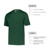Russell Athletic Men's Short Sleeve Performance T-Shirt, Dark Green, 4X-Large view 4