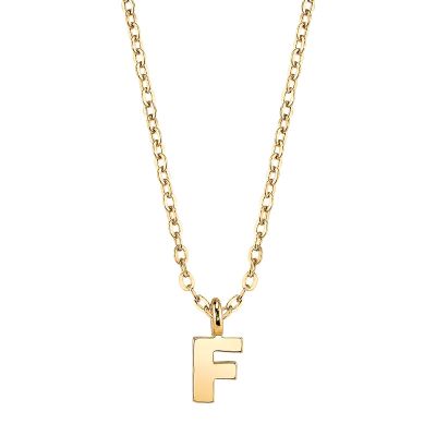 1928 Jewelry Women's 14K Gold Dipped Minimalist Initial F Dainty Pendant Necklace, 20"