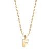 1928 Jewelry Women's 14K Gold Dipped Minimalist Initial F Dainty Pendant Necklace, 20" view 1