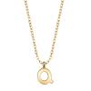 1928 Jewelry Women's 14K Gold Dipped Minimalist Initial Q Dainty Pendant Necklace, 20" view 1