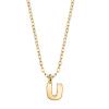 1928 Jewelry Women's 14K Gold Dipped Minimalist Initial U Dainty Pendant Necklace, 20" view 1