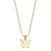 1928 Jewelry Women's 14K Gold Dipped Minimalist Initial W Dainty Pendant Necklace, 20" view 1