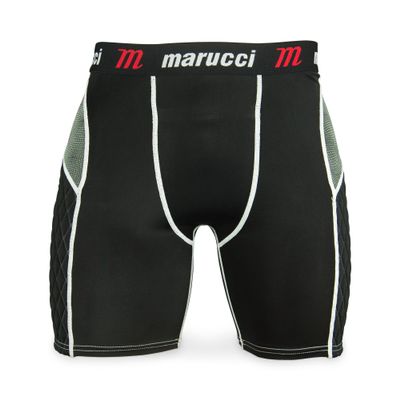 Marucci mens Elite Shorts With Cup, Large, Black Marucci Sports MASLCP BK YL Youth Padded Slider Youth, Black, Large US