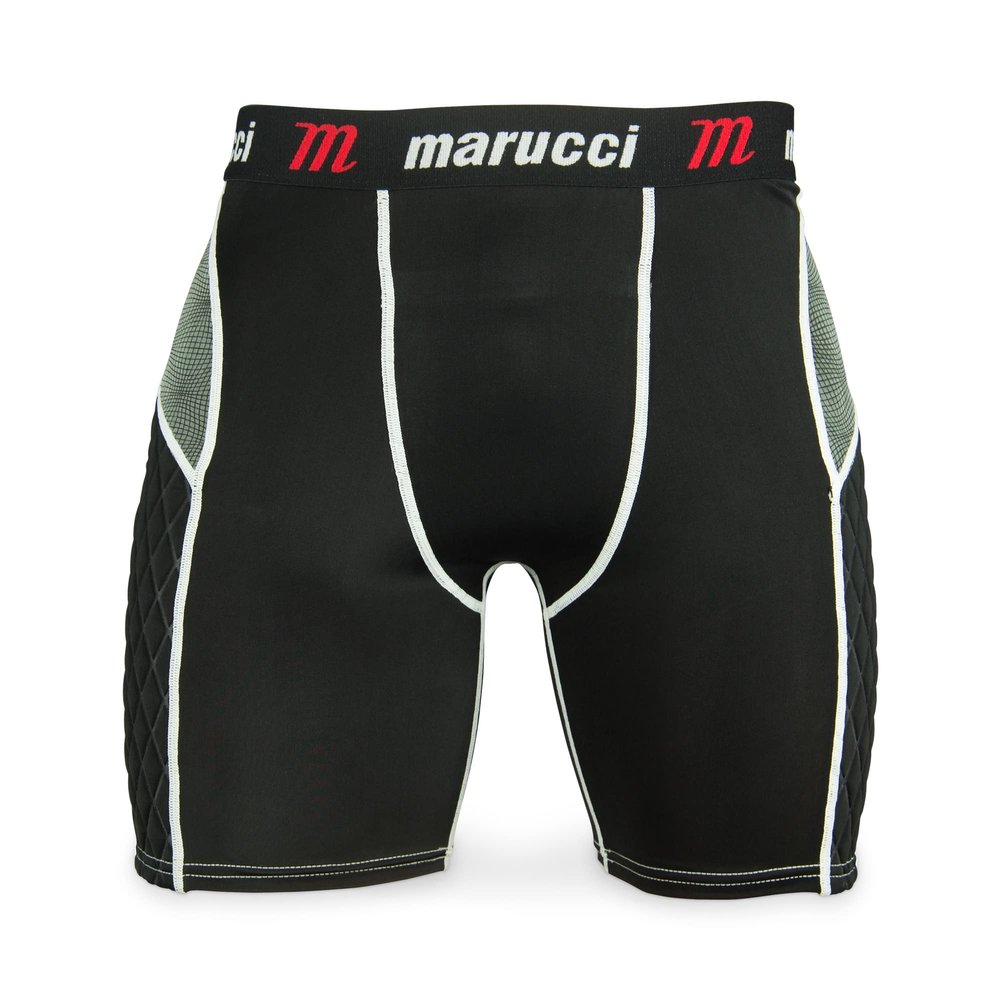 Marucci mens Elite Shorts With Cup, Large, Black Marucci Sports MASLCP BK YL Youth Padded Slider Youth, Black, Large US