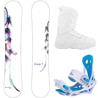 Camp Seven Dreamcatcher and Lux Women's Snowboard Package (147 cm, Boots Size 8)