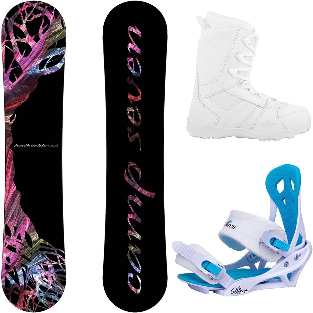 Camp Seven Featherlite Women's Complete Snowboard Package (147 cm, Boot Size 8)