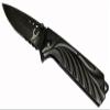 THE BONE EDGE 8.5" Collection Black Spring Assisted Folding Knife with Belt Clip view 1