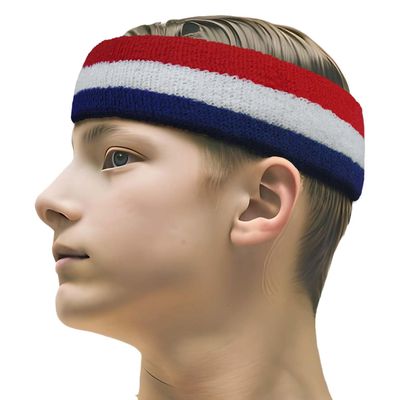 Couver United States of America United Kingdom France Country Flag Color Cotton Sports Headband, 1 Piece