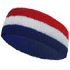 Couver United States of America United Kingdom France Country Flag Color Cotton Sports Headband, 1 Piece view 2