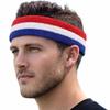 Couver United States of America United Kingdom France Country Flag Color Cotton Sports Headband, 1 Piece view 3