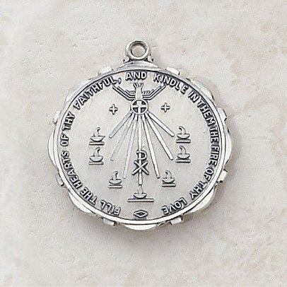 1home Sterling Holy Spirit Patron Saint Medal