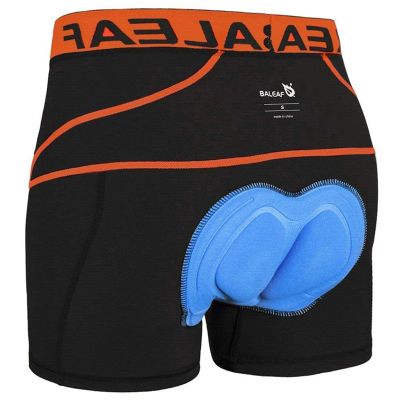 baleaf Men's 3D Padded Bike Shorts Cycling Underwear MTB Liner Road Biking Bicycle Clothes Orange L
