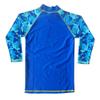 Banner Bonnie Boys' Long Sleeve 2-Pieces Sun Protective Rashgurad Swimsuit Beachwear Set UPF 50+ (Blue, 6-7 Years) view 2