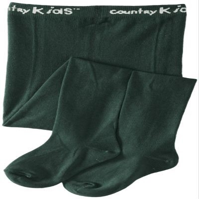 Girls Heavy Cotton Warm Winter Tights for kids, Little Girls, Size 0-11y (6-8 years, Pine)
