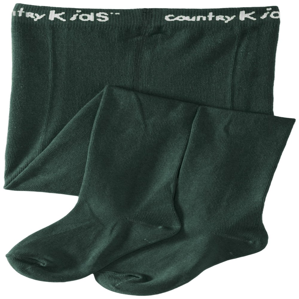 Girls Heavy Cotton Warm Winter Tights for kids, Little Girls, Size 0-11y (6-8 years, Pine)