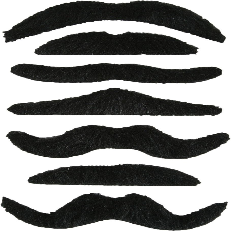 Costume Facial Hair: Mustache Multi Pack