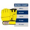 Premium Grappling Gloves for MMA Leather, Enhanced Grip, Excellent Wrist Support, Breathable Comfort - Ideal for Grappling and Clinch Fighting - Yellow Medium view 2