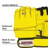 Premium Grappling Gloves for MMA Leather, Enhanced Grip, Excellent Wrist Support, Breathable Comfort - Ideal for Grappling and Clinch Fighting - Yellow Medium view 3