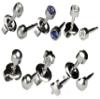 Ear Piercing Earrings Silver 6 Pairs of 4mm 16ga Thick Post Stainless Steel Studex Studs Hypoallergenic view 1
