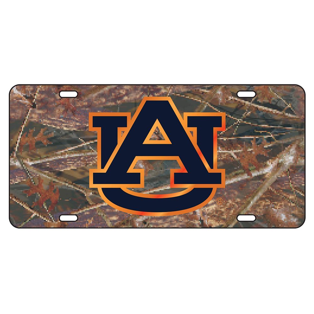Auburn Tigers Laser Cut Inlaid Mirrored CAMO w/Blue AU Plate