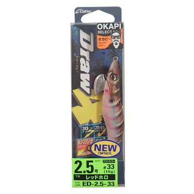 Owner Egi ED Draw 4 No. 31880 No. 2.5, 0.4 oz (10 g), Brown Tiger/Red Holo #33