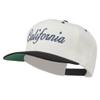 e4Hats.com California Embroidered Snapback Cap - Natural Black OSFM view 2