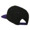 Number 7 Embroidered Classic Two Tone Snapback Cap - Black Purple OSFM view 3