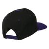Number 7 Embroidered Classic Two Tone Snapback Cap - Black Purple OSFM view 4