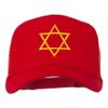 Star of David Embroidered Mesh Back Cap - Red OSFM view 1