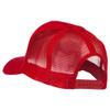 Star of David Embroidered Mesh Back Cap - Red OSFM view 3