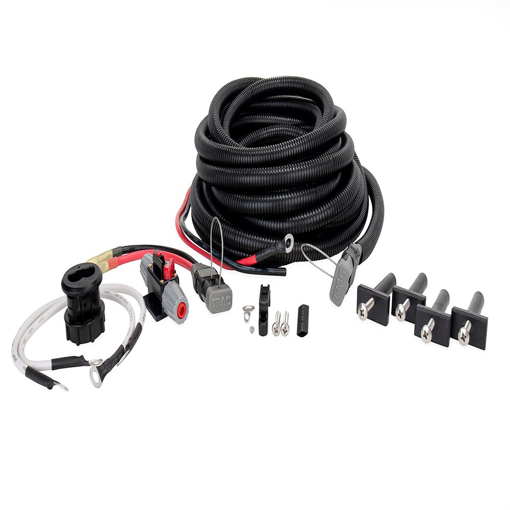 Trac Dynamics Trac Outdoors Trolling Motor Rigging Kit - For All Boats to Power Up to 36v Trolling Motors, Winches, and Any Other 12v, 24v or 36v Device Up to 60 Amps (69440), Black
