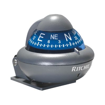 Ritchie Compasses Compass, Automotive, 2" Dial, Grey