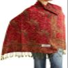 Falari Women's Woven Paisley Pashmina Shawl Wrap Scarf 80" x 27" (Style 1 - Red) view 1