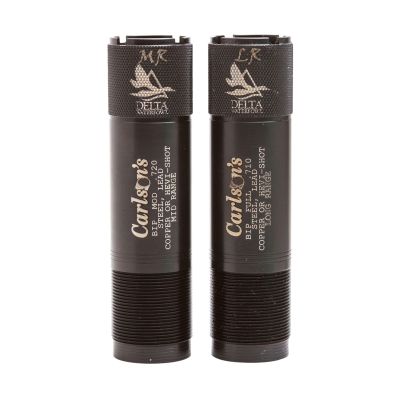 Carlsons Choke Tubes 12 Gauge for Browning Invector Plus [ 2 Pack | Mid Range & Long Range ] Blued Steel | Delta Waterfowl Choke Tube | Made in USA