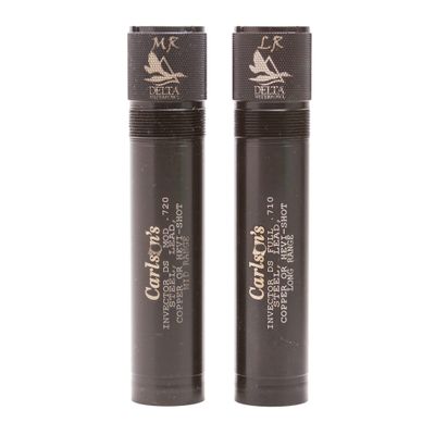 Carlson's Delta Extended Waterfowl Choke Tubes, 20GA Browning Invector DS - 2 Pack (Mid Range & Long Range), 1704 Stainless Steel, Made in The USA