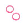 BodyJewelryOnline Super Thin-Walled Glow-In-The-Dark Silicone Double Flared Pink Tunnels, [1 Pair], 2g Thickness, 6mm Width, High-Quality Silicone, Easy [Wear/Remove], Hypoallergenic view 1