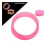 BodyJewelryOnline Super Thin-Walled Glow-In-The-Dark Silicone Double Flared Pink Tunnels, [1 Pair], 2g Thickness, 6mm Width, High-Quality Silicone, Easy [Wear/Remove], Hypoallergenic view 2