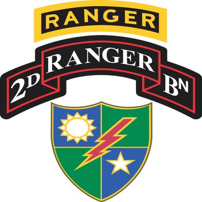 2nd Battalion, 75th Ranger Regiment with Ranger Tab 3.8 Inch Decal