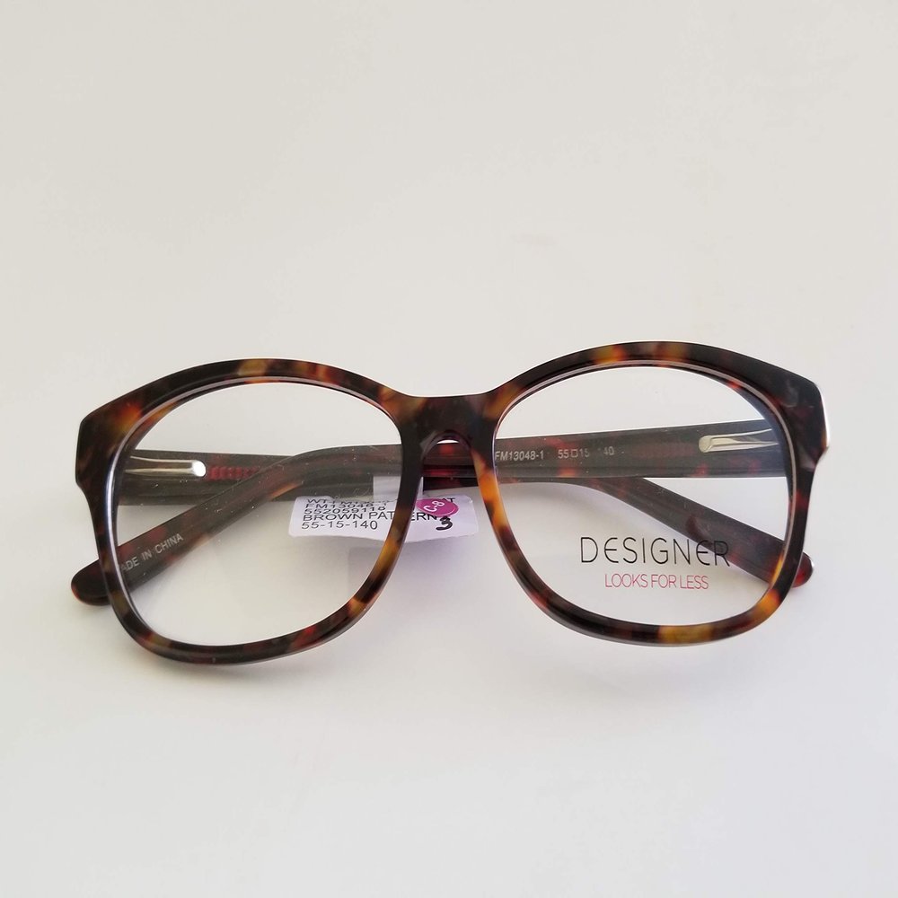Contour Women's Rx-able Eyeglass Frames, Brown Pattern