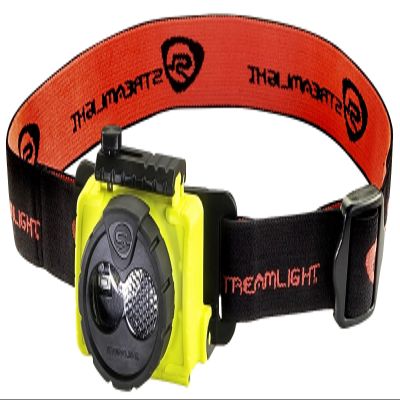 Streamlight 61602 Double Clutch USB 125-Lumen Multi-Fuel LED Headlamp with 120V AC Charging System, Elastic Head Strap, and Rubber Hard Hat Strap, Yellow
