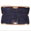 Negrini Cases 1654LX/5166 Trap Shotgun Case OU 1 Gun up to 34 3/8", Navy/Tan Leather/Navy view 3