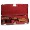 Negrini Luxury Shotgun Case - Hard Case for Over/Under, Un-Single, or Top-Single Shotgun - Fits 1 Shotgun, Up to 34 Barrels - Airline Approved, TSA Locks - Made in Italy - Black/Bordeaux view 1