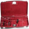 Negrini Luxury Shotgun Case - Hard Case for Over/Under, Un-Single, or Top-Single Shotgun - Fits 1 Shotgun, Up to 34 Barrels - Airline Approved, TSA Locks - Made in Italy - Black/Bordeaux view 4