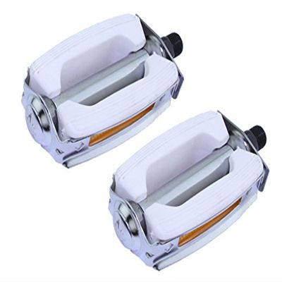 krate Pedals 9/16" White/Chrome.