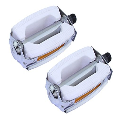 krate Pedals 9/16" White/Chrome.