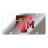 TEXAS A&M Aggies Laser Cut Inlaid Mirrored Silver Plate view 1