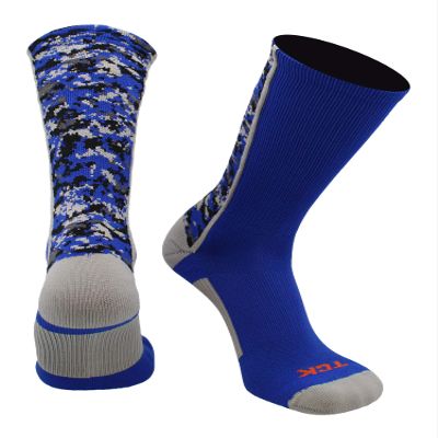 TCK Digital Camo Crew Socks (Royal, Small)
