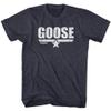 American Classics Top Gun 1980's Military Action Movie Vintage Style Goose Adult T-Shirt - Navy Heather (Goose) - Large view 1